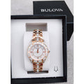  Shop Authentic Bulova Crystal Mother of Pearl Dial Rose Gold Steel Strap Watch for Women - 98L197 - Luxxuri