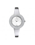  Shop Authentic Swarovski Crystal Rose Silver Dial Silver Steel Strap Watch for Women - 5483853 - Luxxuri