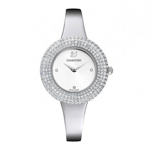  Shop Authentic Swarovski Crystal Rose Silver Dial Silver Steel Strap Watch for Women - 5483853 - Luxxuri