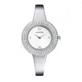  Shop Authentic Swarovski Crystal Rose Silver Dial Silver Steel Strap Watch for Women - 5483853 - Luxxuri