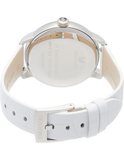  Shop Authentic Swarovski Crystalline Hours Silver Dial White Leather Strap Watch for Women - 5295383 - Luxxuri
