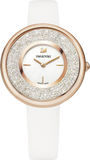  Shop Authentic Swarovski Crystalline Pure White Dial White Leather Strap Watch for Women - 5376083 - Luxxuri