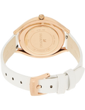  Shop Authentic Swarovski Crystalline Aura Silver Dial White Leather Strap Watch for Women - 5519453 - Luxxuri