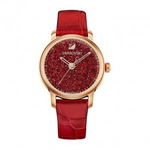  Shop Authentic Swarovski Crystalline Hours Red Crystal Dial Red Leather Strap Watch for Women - 5295380 - Luxxuri