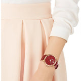  Shop Authentic Swarovski Crystalline Hours Red Crystal Dial Red Leather Strap Watch for Women - 5295380 - Luxxuri