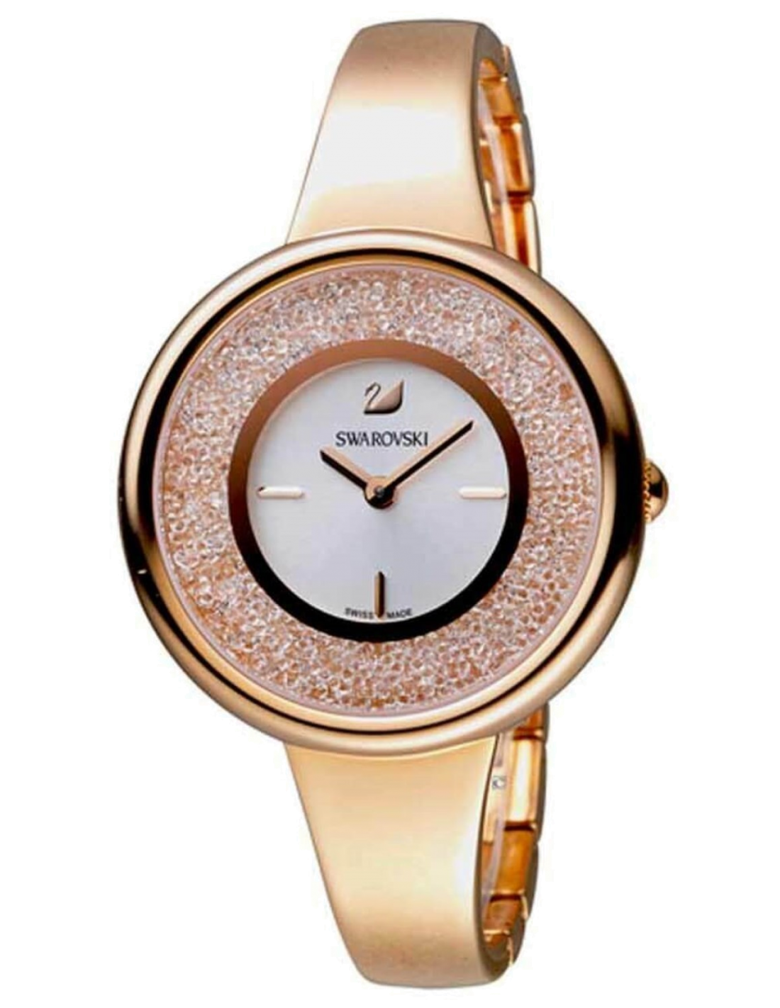  Shop Authentic Swarovski Crystalline Bracelet White Dial Rose Gold Steel Strap Watch for Women - 5269250 - Luxxuri