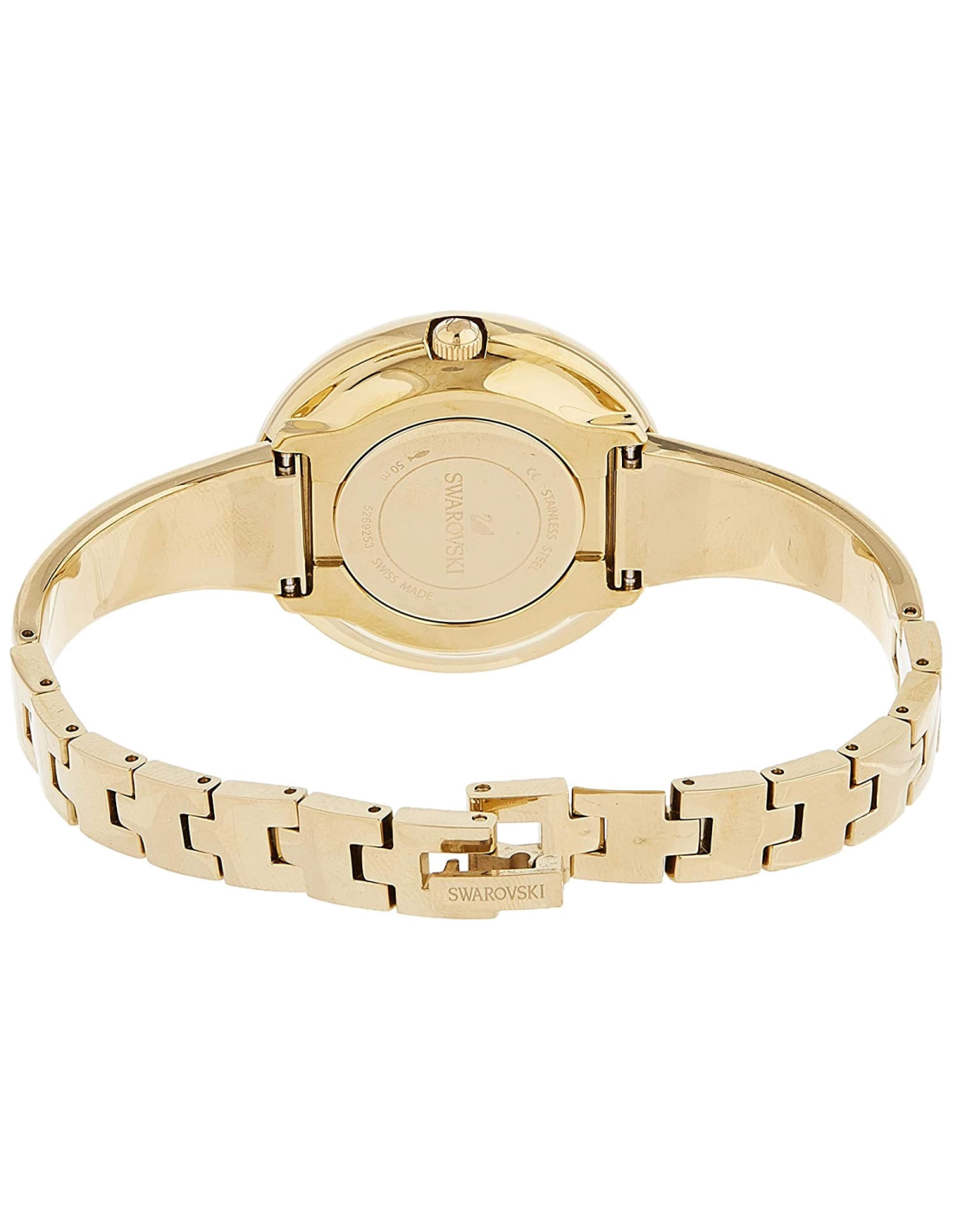 Swarovski Crystalline Bracelet White Dial Gold Steel Strap Watch for Women - 5269253