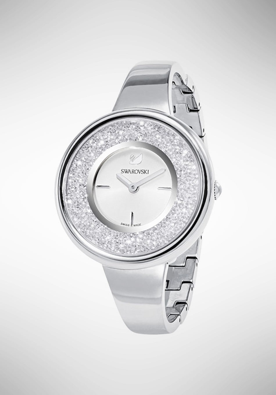  Shop Authentic Swarovski Crystalline Pure Silver Dial Silver Steel Strap Watch for Women - 5269256 - Luxxuri