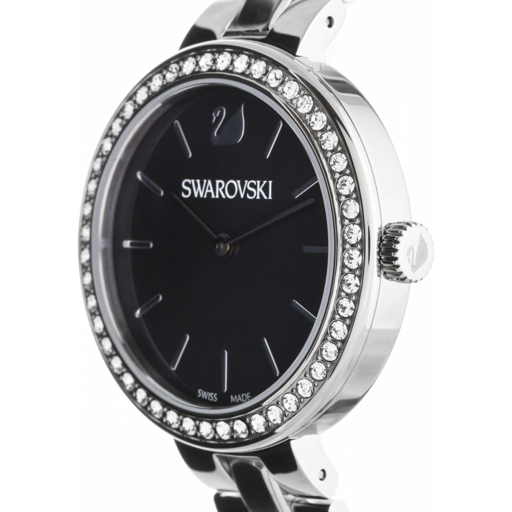  Shop Authentic Swarovski Daytime Rhinestone Grey Dial Silver Steel Strap Watch for Women - 5213681 - Luxxuri