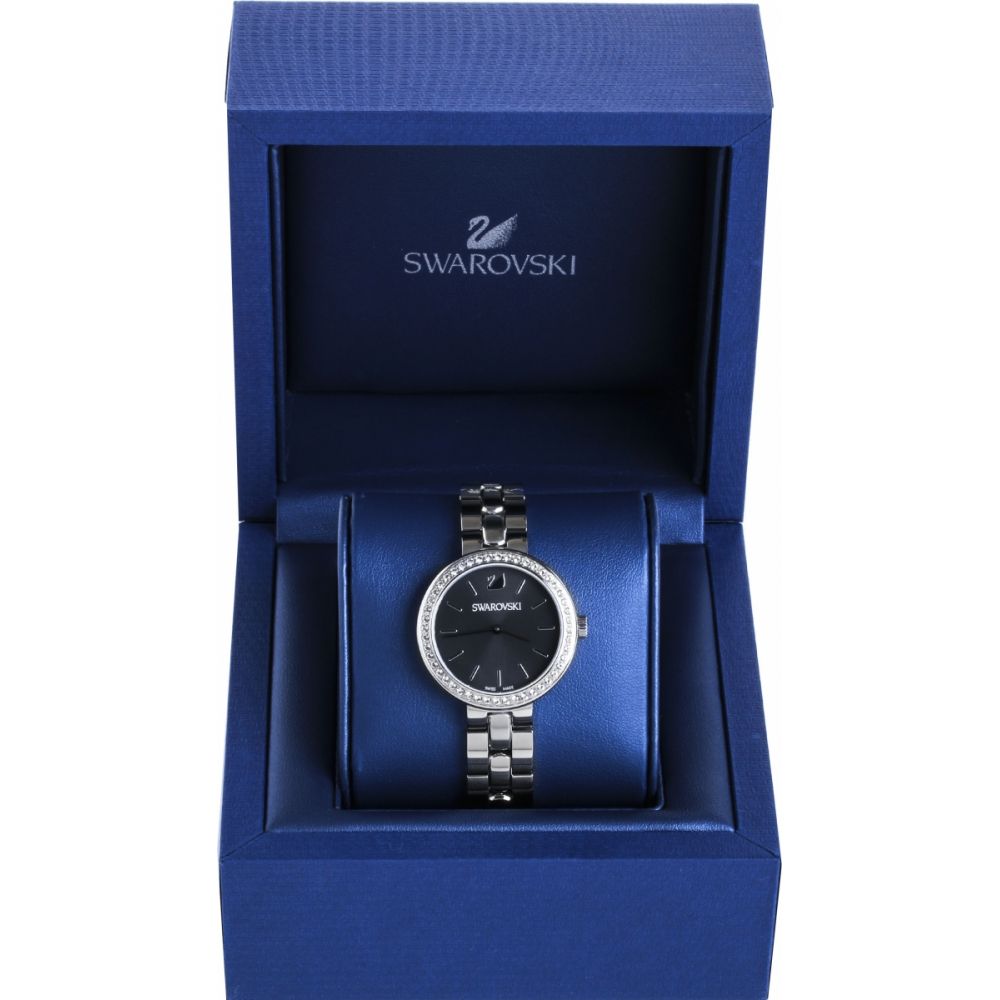  Shop Authentic Swarovski Daytime Rhinestone Grey Dial Silver Steel Strap Watch for Women - 5213681 - Luxxuri