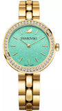  Shop Authentic Swarovski Daytime Crystals Turquoise Dial Gold Steel Strap Watch for Women - 5182212 - Luxxuri