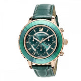  Shop Authentic Swarovski Octea Lux Chrono Emerald Green Dial Green Leather Strap Watch for Women - 5452498 - Luxxuri