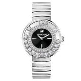  Shop Authentic Swarovski Lovely Crystal Black Dial Silver Steel Strap Watch for Women - 1160305 - Luxxuri