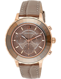  Shop Authentic Swarovski Octea Lux Chrono Grey Dial Grey Leather Strap Watch for Women - 5452495 - Luxxuri
