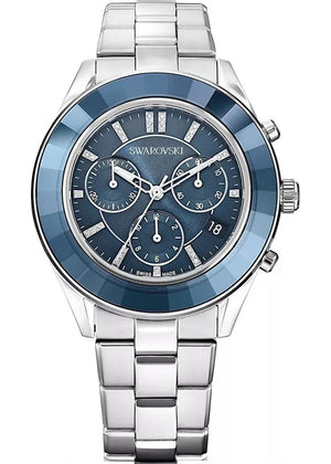  Shop Authentic Swarovski Octea Lux Sport Chronograph Blue Dial Silver Steel Strap Watch for Women - 5610481 - Luxxuri