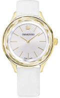 Swarovski Octea Nova Quartz White Dial White Leather Strap Watch for Women - 5295337