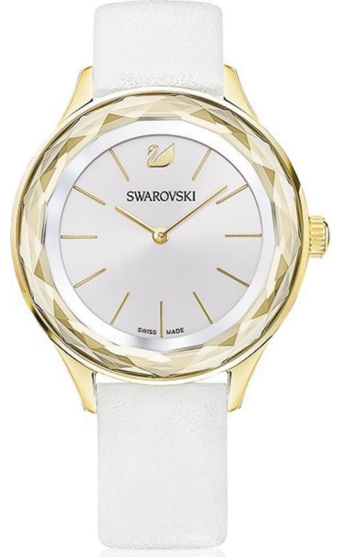  Shop Authentic Swarovski Octea Nova Quartz White Dial White Leather Strap Watch for Women - 5295337 - Luxxuri