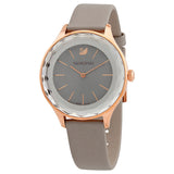  Shop Authentic Swarovski Octea Nova Grey Dial Grey Leather Strap Watch for Women - 5295326 - Luxxuri