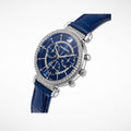 Swarovski Passage Chrono Crystal Blue Dial Blue Leather Strap Watch for Women - 5580342