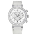  Shop Authentic Swarovski Citra Sphere Chronograph White Dial White Leather Strap Watch for Women - 5027127 - Luxxuri