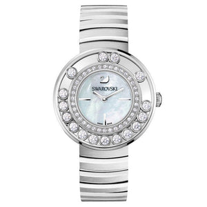 Shop Authentic Swarovski Lovely Crystal Mother of Pearl Dial Silver Steel Strap Watch for Women - 1160307 - Luxxuri