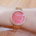 Shop Authentic Swarovski Daytime Quartz Coral Dial Rose Gold Steel Strap Watch for Women - 5182250 - Luxxuri