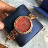  Shop Authentic Swarovski Daytime Quartz Coral Dial Rose Gold Steel Strap Watch for Women - 5182250 - Luxxuri