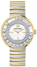  Shop Authentic Swarovski Lovely Crystals Mother of Pearl Dial Two Tone Steel Strap Watch for Women - 1187022 - Luxxuri