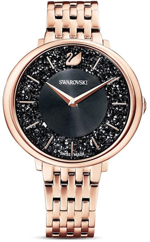  Shop Authentic Swarovski Crystalline Chic Analog Black Dial Rose Gold Steel Strap Watch for Women - 5544587 - Luxxuri