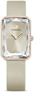  Shop Authentic Swarovski Uptown Crystal Grey Dial Grey Leather Strap Watch for Women - 5547716 - Luxxuri