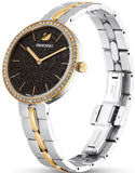  Shop Authentic Swarovski Cosmopolitan Black Dial Two Tone Steel Strap Watch for Women - 5644072 - Luxxuri