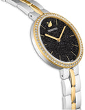  Shop Authentic Swarovski Cosmopolitan Black Dial Two Tone Steel Strap Watch for Women - 5644072 - Luxxuri