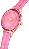  Shop Authentic Swarovski Octea Nova Pink Dial Pink Leather Strap Watch for Women - 5650030 - Luxxuri
