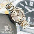  Shop Authentic Burberry The City Gold Dial Gold Steel Strap Watch for Women - BU9227 - Luxxuri