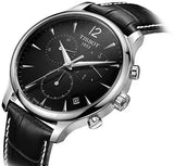  Shop Authentic Tissot T Classic Tradition Chronograph Black Dial Black Leather Strap Watch For Men - T063.617.16.057.00 - Luxxuri