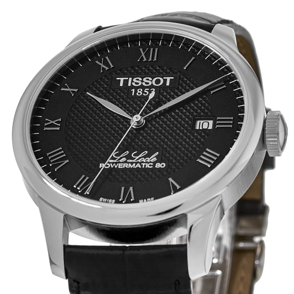  Shop Authentic Tissot Le Locle Powermatic 80 Black Dial Black Leather Strap Watch For Men - T006.407.16.053.00 - Luxxuri