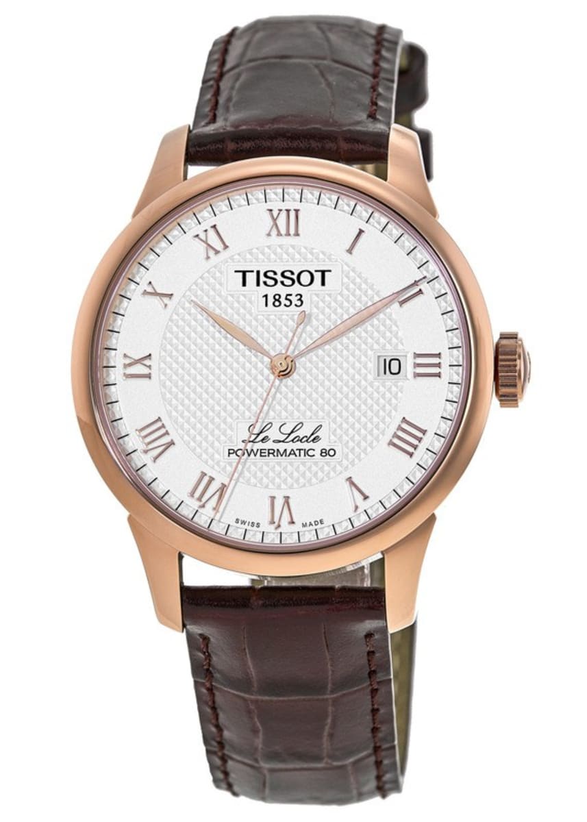  Shop Authentic Tissot Le Locle Powermatic 80 Silver Dial Brown Leather Strap Watch For Men - T006.407.36.033.00 - Luxxuri