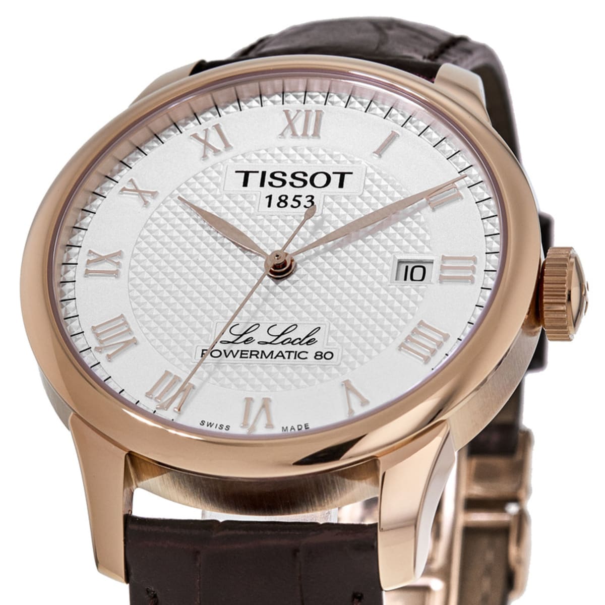  Shop Authentic Tissot Le Locle Powermatic 80 Silver Dial Brown Leather Strap Watch For Men - T006.407.36.033.00 - Luxxuri