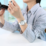  Shop Authentic Tissot Couturier Lady Silver Dial White Leather Strap Watch For Women - T035.210.16.011.00 - Luxxuri