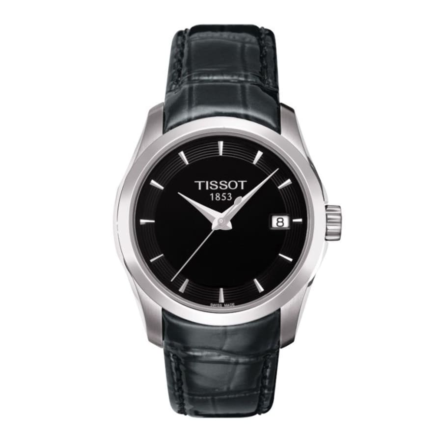  Shop Authentic Tissot T Trend Couturier Black Dial Black Leather Strap Watch For Women - T035.210.16.051.00 - Luxxuri