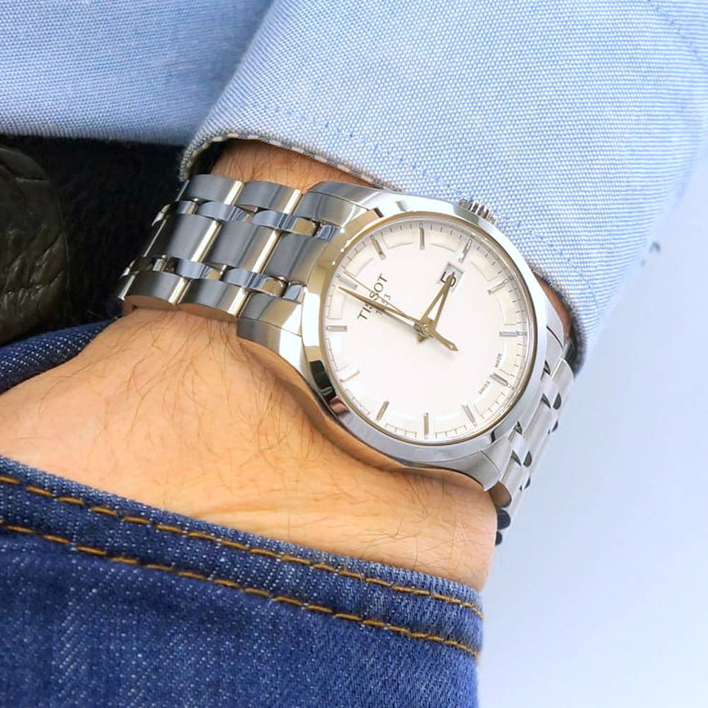  Shop Authentic Tissot T Trend Couturier Chronograph White Dial Silver Steel Strap Watch For Men - T035.410.11.031.00 - Luxxuri