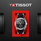  Shop Authentic Tissot T Classic Couturier Chronograph Black Dial Black Leather Strap Watch For Men - T035.617.16.051.00 - Luxxuri