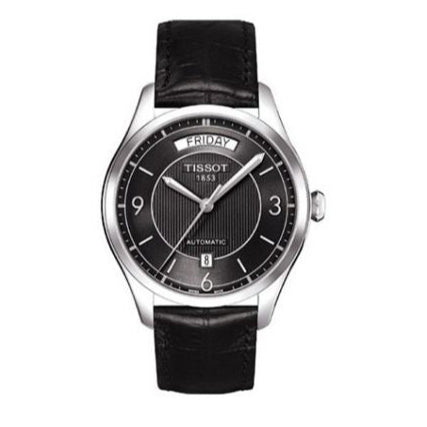 Shop Authentic Tissot T One Automatic Black Dial Black Leather Strap Watch For Men - T038.430.16.057.00 - Luxxuri