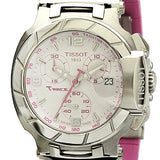  Shop Authentic Tissot T Race Chronograph White Dial Pink Rubber Strap Watch for Women - T048.217.17.017.01 - Luxxuri