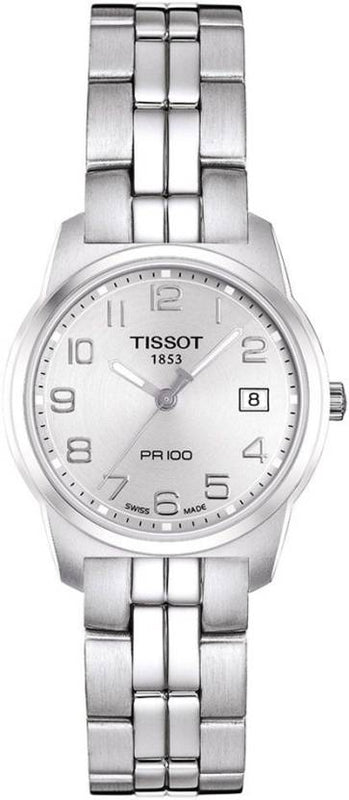  Shop Authentic Tissot T Classic PR100 Silver Dial Silver Steel Strap Watch For Women - T049.210.11.032.00 - Luxxuri