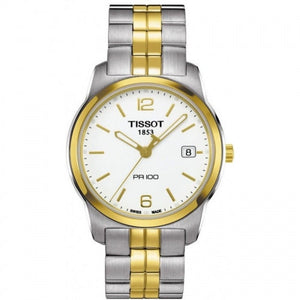  Shop Authentic Tissot T Classic PR100 White Dial Two Tone Steel Strap Watch For Women - T049.210.22.032.00 - Luxxuri