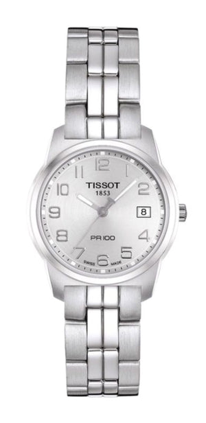  Shop Authentic Tissot T Classic PR100 Silver Dial Silver Steel Strap Watch For Women - T049.210.11.032.00 - Luxxuri
