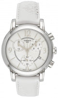  Shop Authentic Tissot Dressport Chronograph Mother of Pearl Dial White Leather Strap Watch for Women - T050.217.17.117.00 - Luxxuri