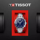  Shop Authentic Tissot PRC 200 Chronograph Blue Dial Silver Steel Strap Watch For Men - T055.417.11.047.00 - Luxxuri