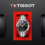  Shop Authentic Tissot PRC 200 Chronograph Black Dial Silver Steel Strap Watch For Men - T055.417.11.057.00 - Luxxuri